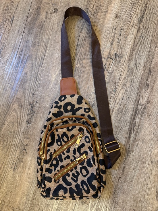 No brand Handbags - Leopard Print Crossbody Sling Bag in Brown